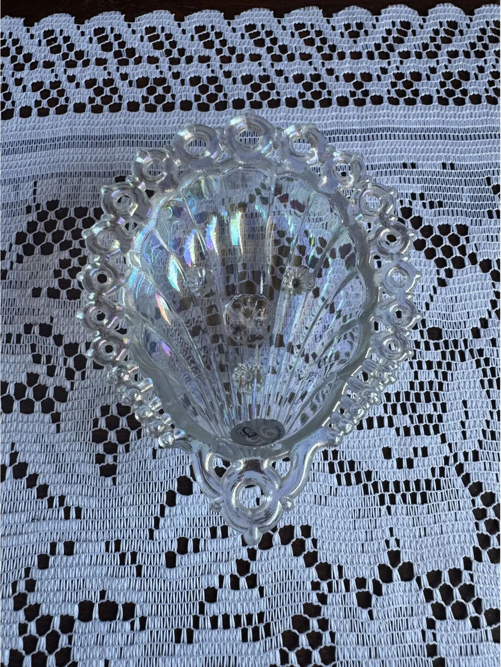 Fenton Art Glass 95th Anniversary Iridescent Shell Dish